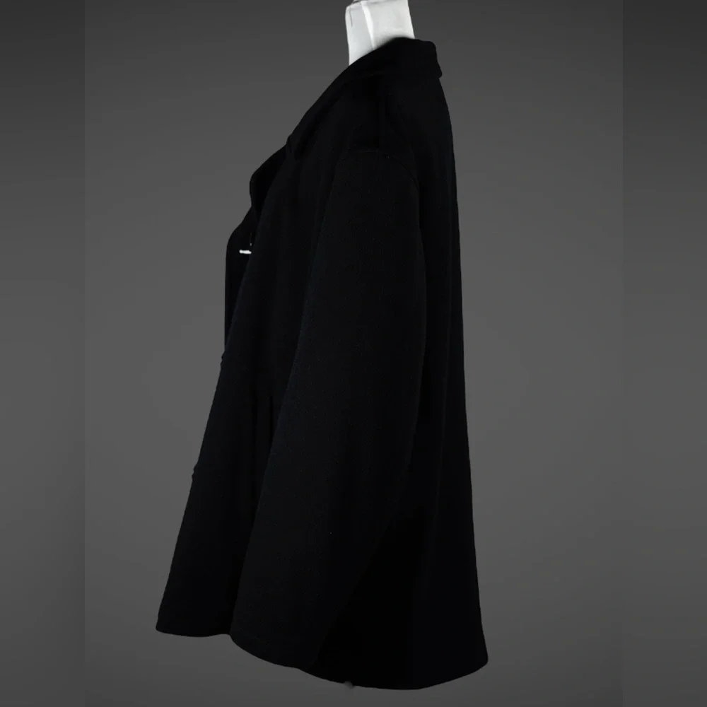 J.Crew Womens XL Black Wool Blend Peacoat – PROFESSIONALLY DRY CLEANED 9/18/2025 - Picture 8 of 17